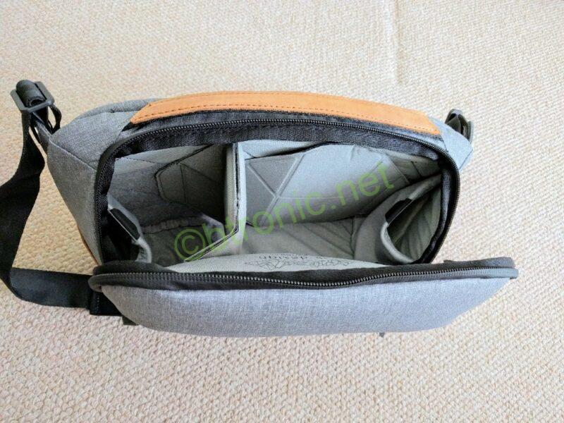 Peak Design Everyday Sling 5L 日頃の仕切りのレイアウト