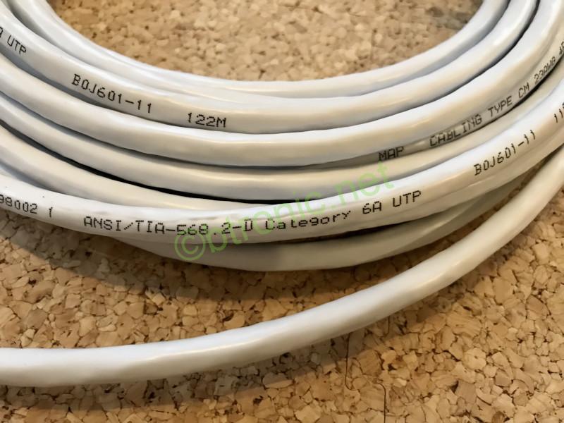 Cat6A LANケーブル表面の印字
