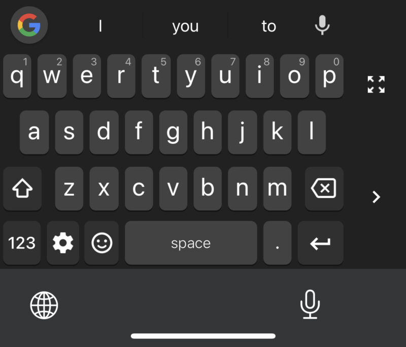 Gboard英語入力