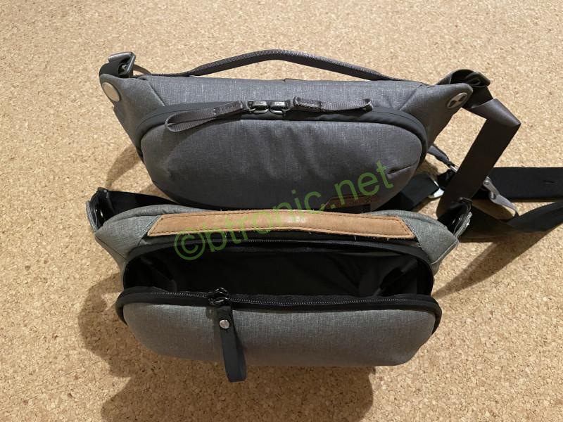 Peak Design Everyday Sling v1 5L(下) と v2 6L(上)